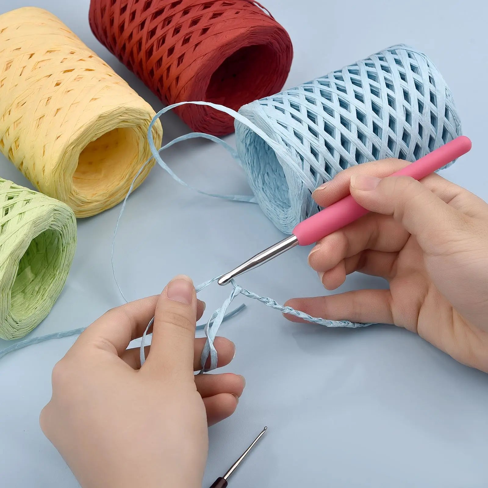 Natural Raffia Straw Yarn for Eco-Friendly Knitting - Smarsty