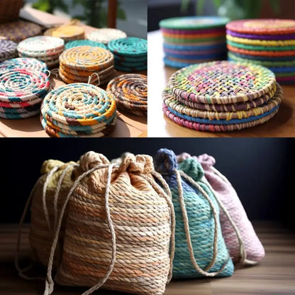 Natural Raffia Straw Yarn for Eco-Friendly Knitting - Smarsty