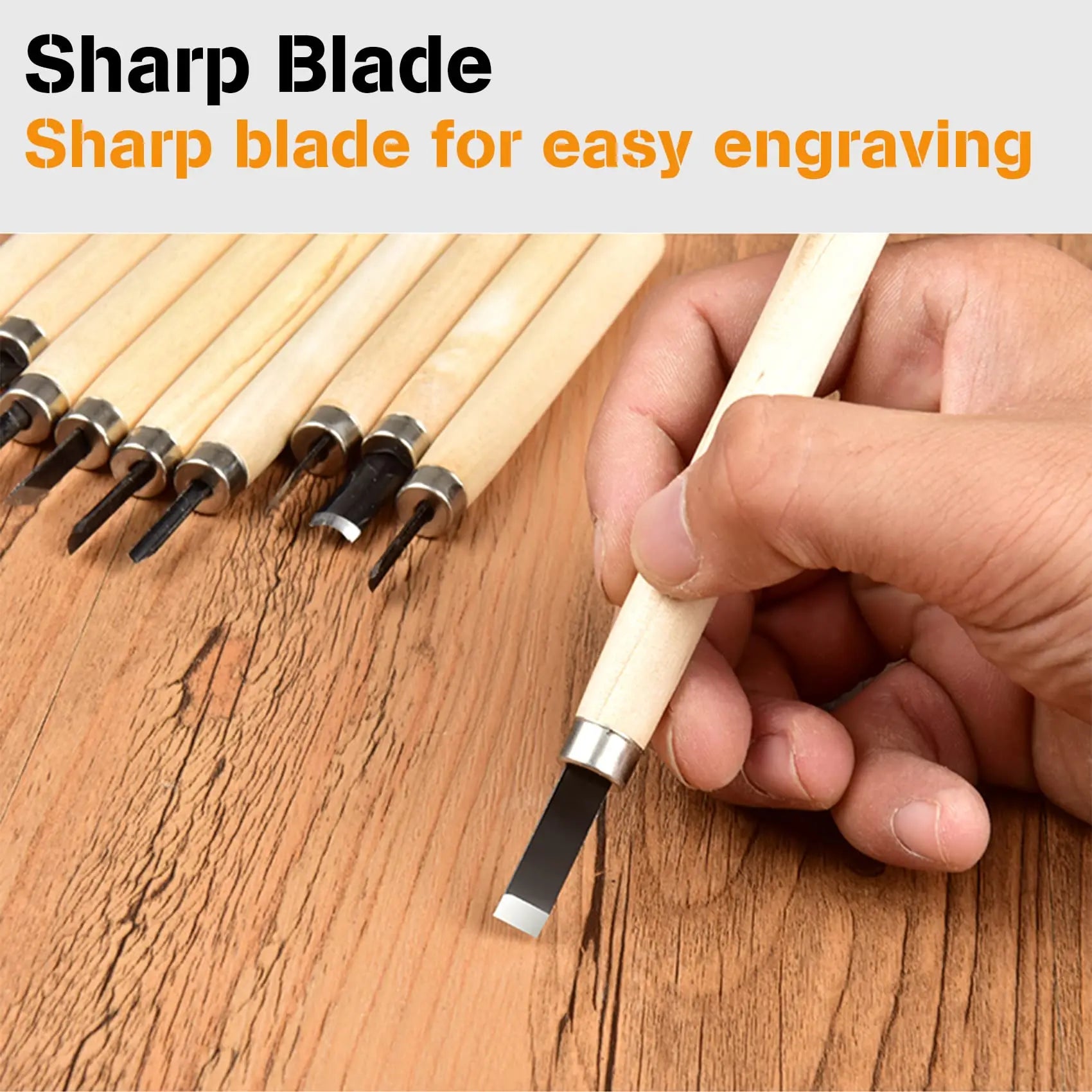 12pcs Professional Wood Carving Chisel Set for Precision Crafting - Smarsty