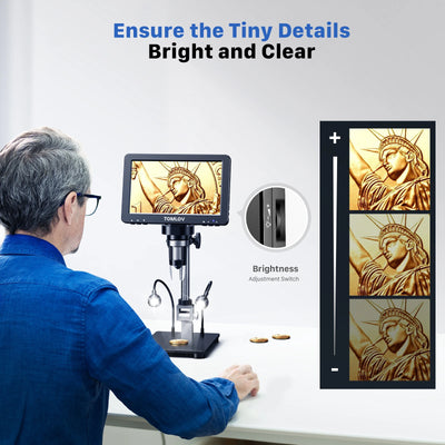 TOMLOV DM9 Pro HDMI Digital Microscope with 16MP Clarity - Smarsty