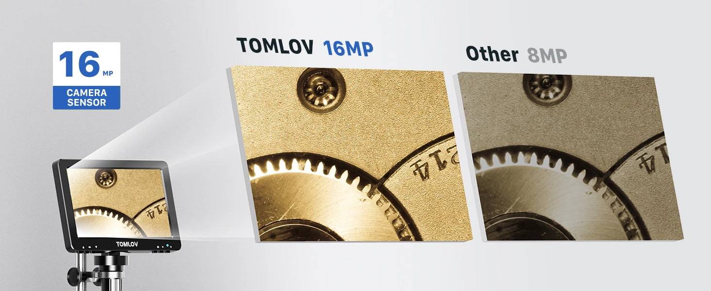 TOMLOV DM9 Pro HDMI Digital Microscope with 16MP Clarity - Smarsty