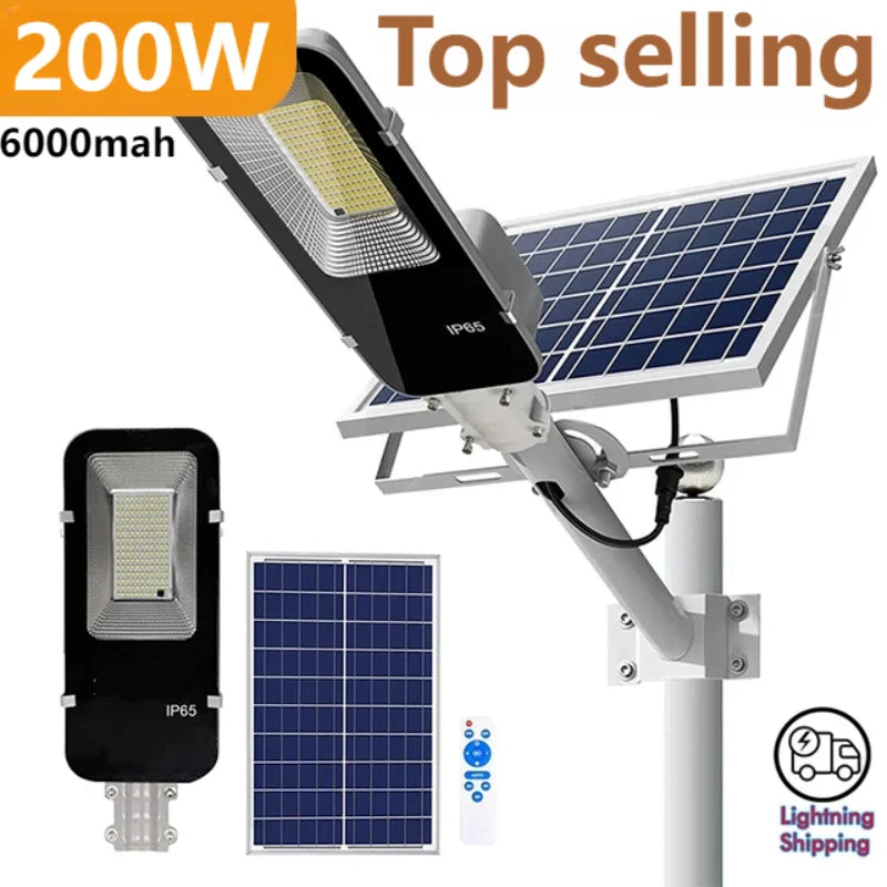 200W Solar Street Light with Automatic Dusk to Dawn Feature - Smarsty