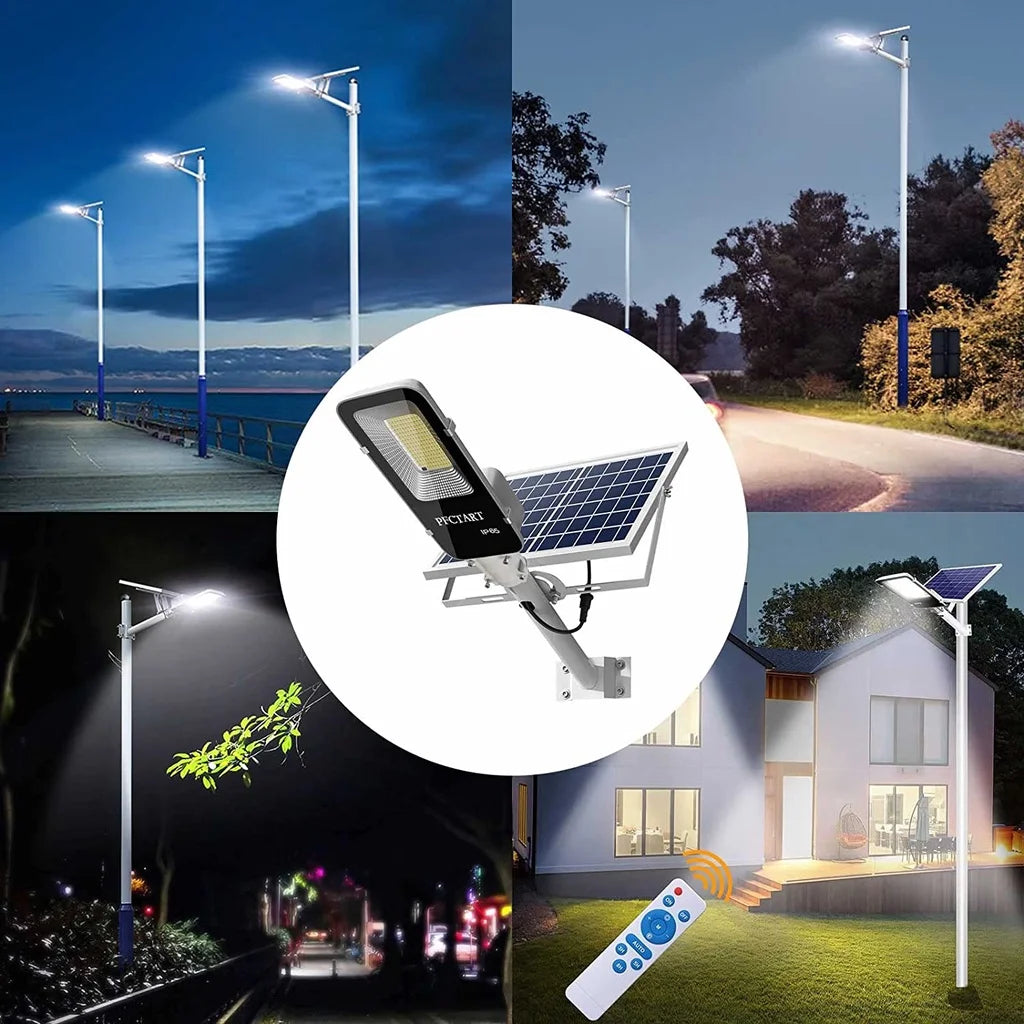 200W Solar Street Light with Automatic Dusk to Dawn Feature - Smarsty