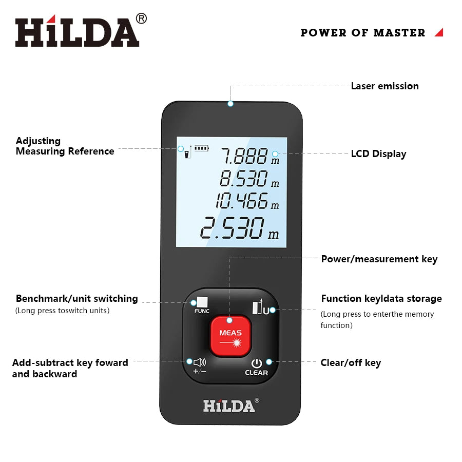 HILDA Professional Laser Rangefinder for Accurate Distance Measurement - Smarsty