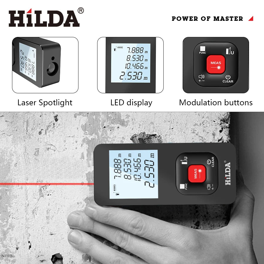 HILDA Professional Laser Rangefinder for Accurate Distance Measurement - Smarsty