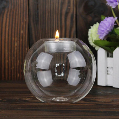 Transparent Glass Candle Holder for Elegant Home Decor - Smarsty