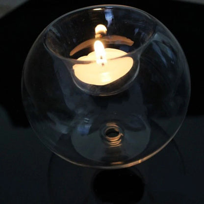 Transparent Glass Candle Holder for Elegant Home Decor - Smarsty
