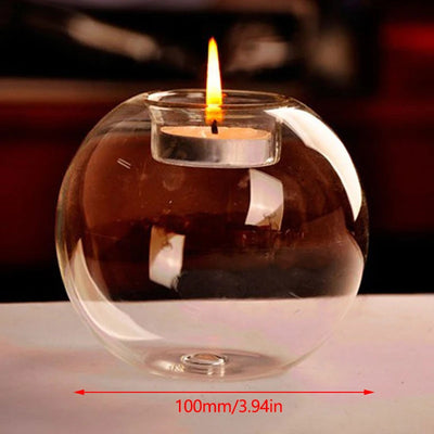 Transparent Glass Candle Holder for Elegant Home Decor - Smarsty