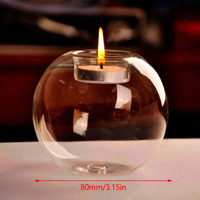 Transparent Glass Candle Holder for Elegant Home Decor - Smarsty