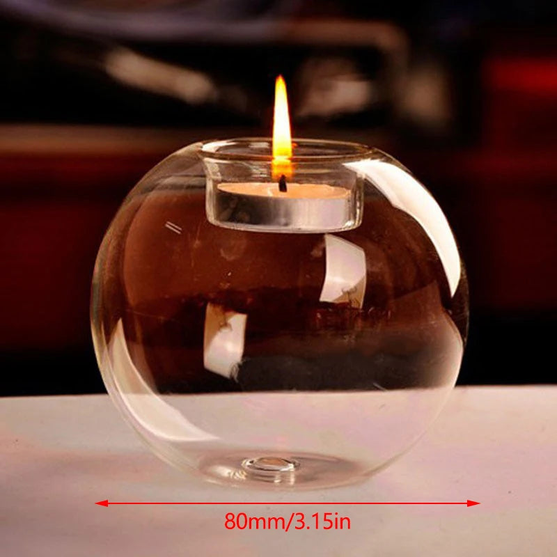 Transparent Glass Candle Holder for Elegant Home Decor - Smarsty