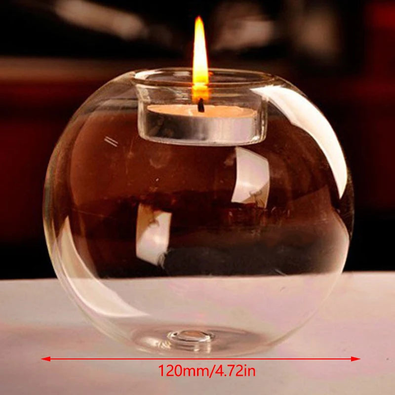 Transparent Glass Candle Holder for Elegant Home Decor - Smarsty