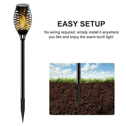 Solar Flame Torch Lights for Outdoor Garden Decoration - Smarsty
