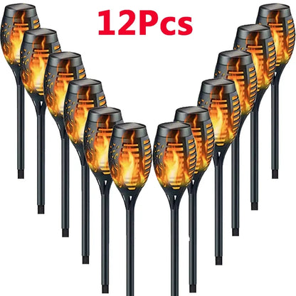Solar Flame Torch Lights for Outdoor Garden Decoration - Smarsty