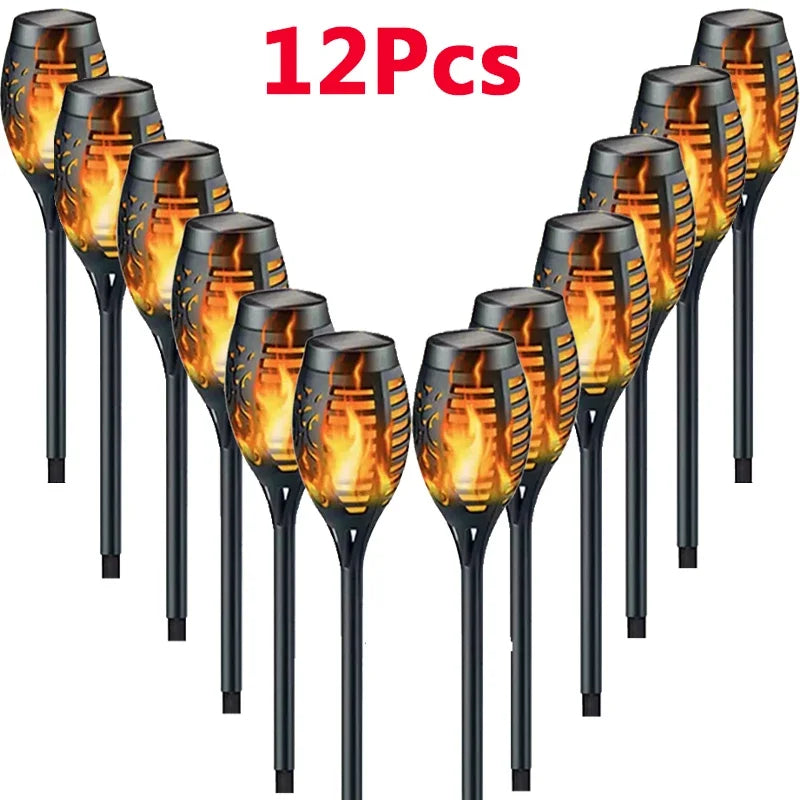 Solar Flame Torch Lights for Outdoor Garden Decoration - Smarsty
