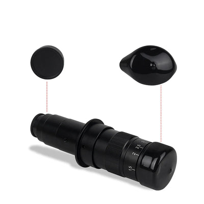 Adjustable 180X Zoom C Mount Lens for Video Microscopes - Smarsty