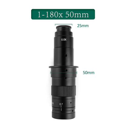 Adjustable 180X Zoom C Mount Lens for Video Microscopes - Smarsty