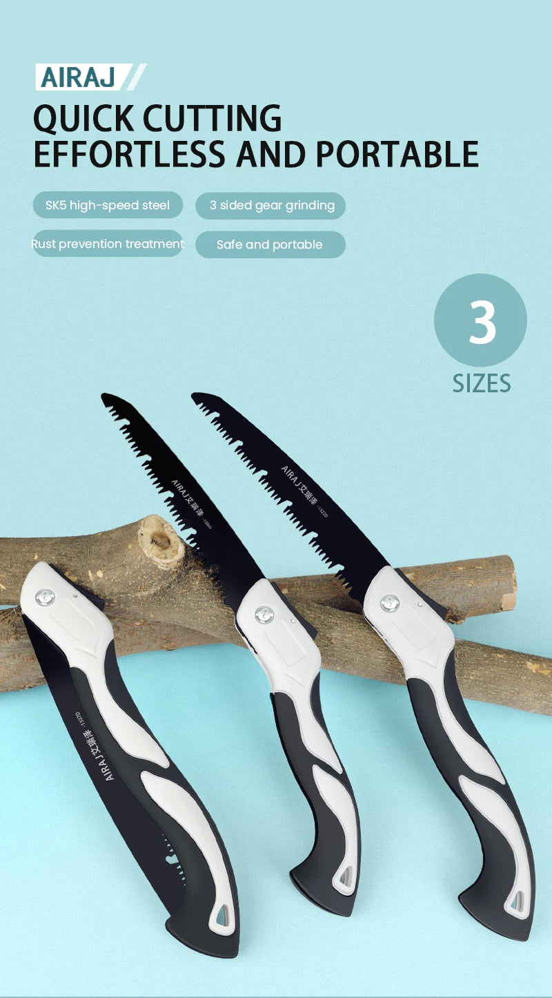 AIRAJ Woodworking Folding Saw for Easy Camp Cutting - Smarsty