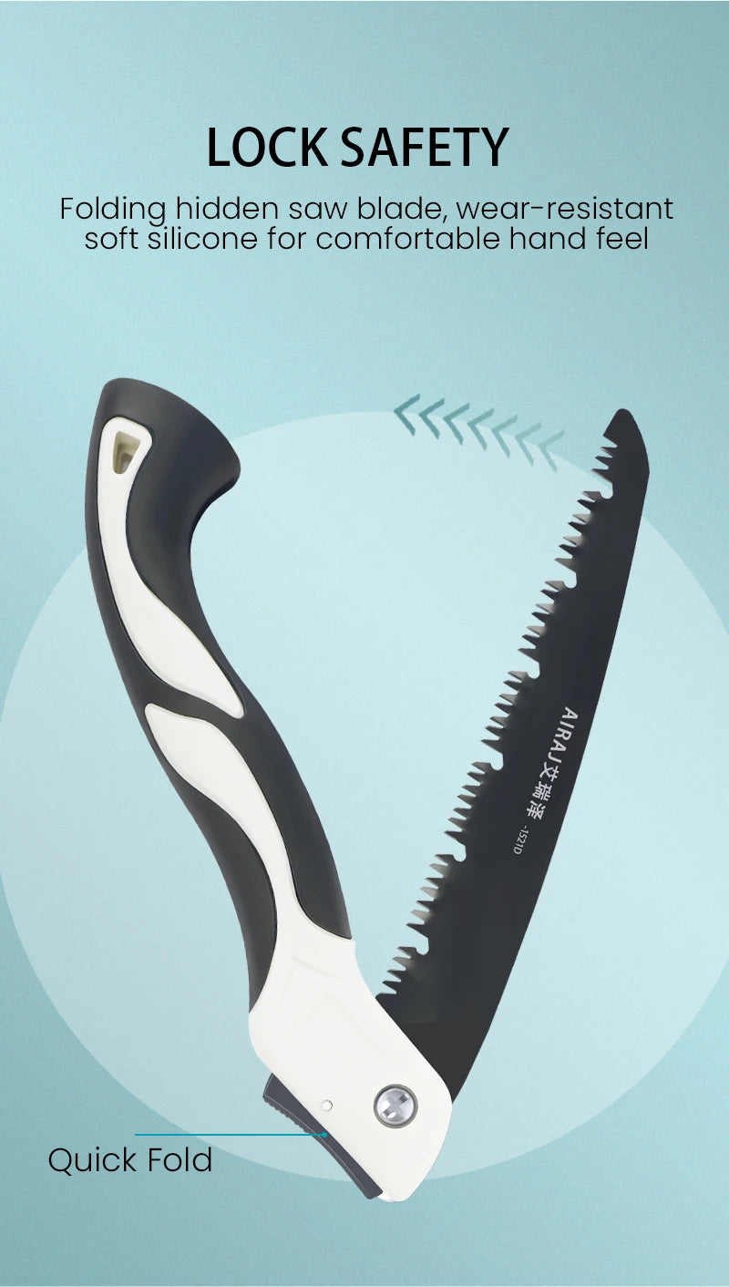 AIRAJ Woodworking Folding Saw for Easy Camp Cutting - Smarsty