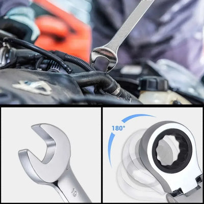 Reversible Ratchet Wrench Set for Versatile Socket Use - Smarsty
