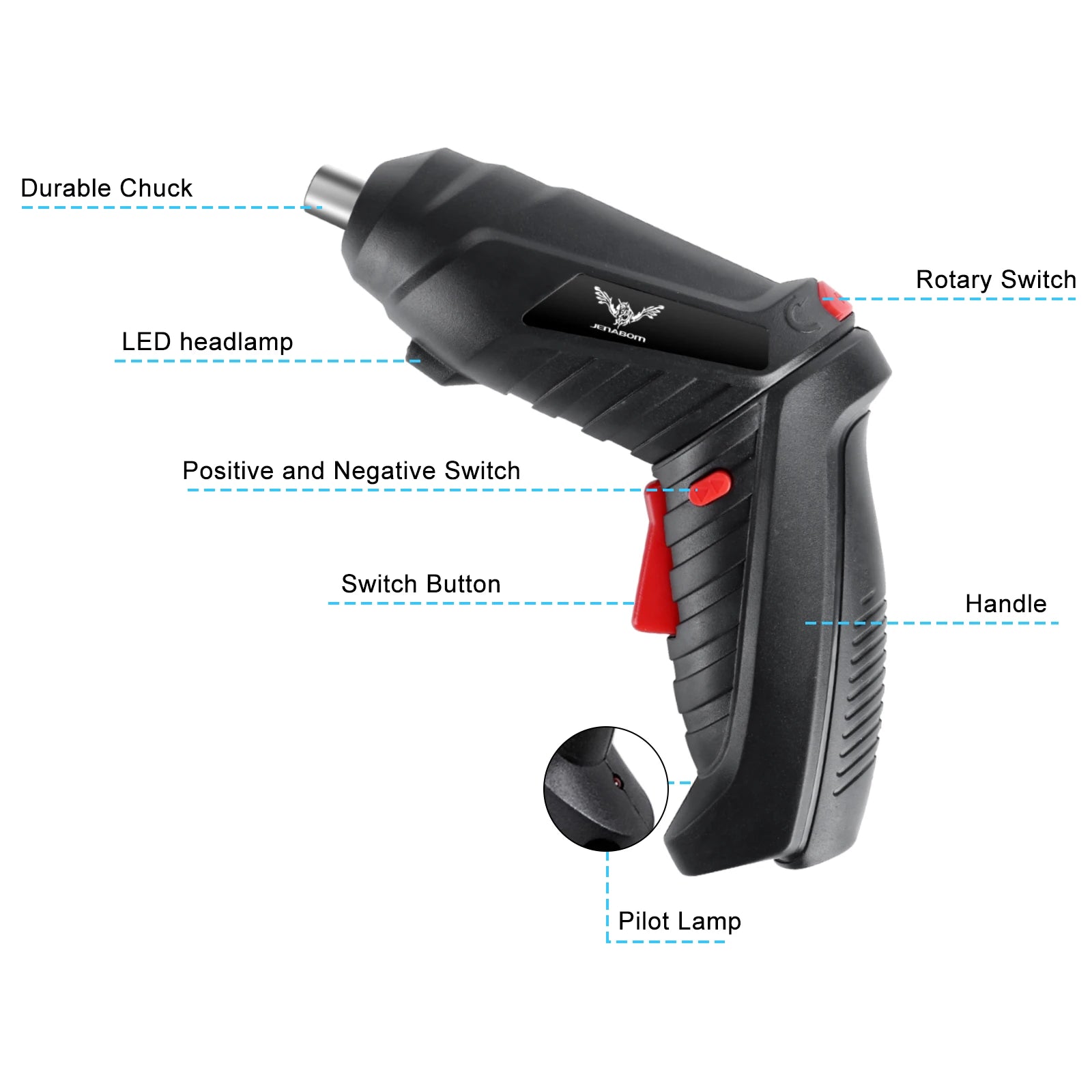 Cordless Screwdriver Set with 1800mAh Lithium Battery - Smarsty