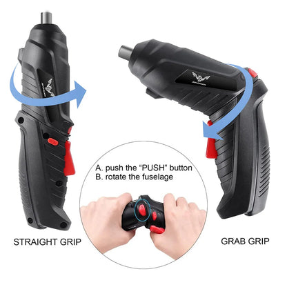 Cordless Screwdriver Set with 1800mAh Lithium Battery - Smarsty