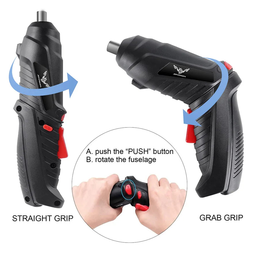 Cordless Screwdriver Set with 1800mAh Lithium Battery - Smarsty