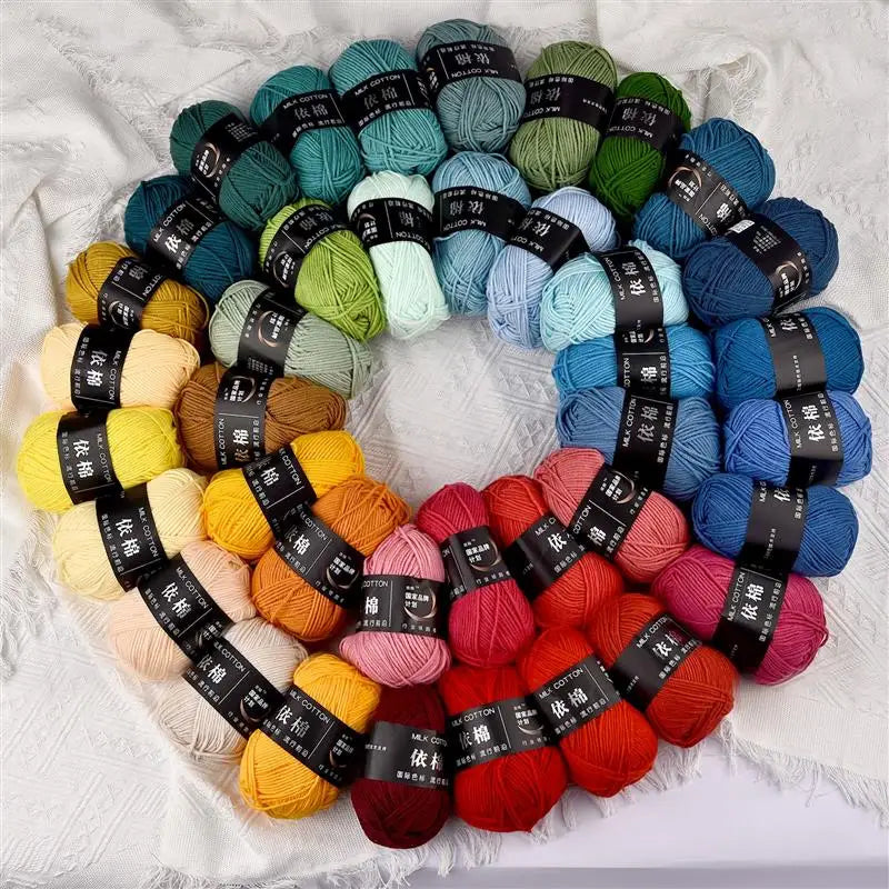 Milk Cotton Crochet Yarn for Soft DIY Knitting Projects - Smarsty
