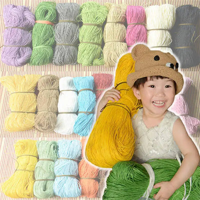 Natural Raffia Straw Yarn for DIY Crafts and Knitting - Smarsty