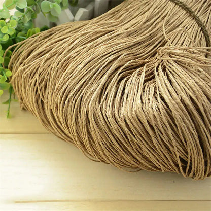 Natural Raffia Straw Yarn for DIY Crafts and Knitting - Smarsty