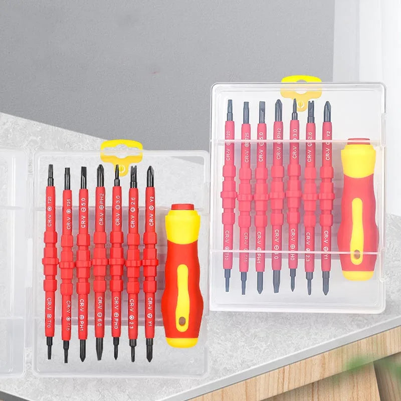 Electrician Repair Tools Kit 15pcs Insulated Screwdrivers Set - Smarsty