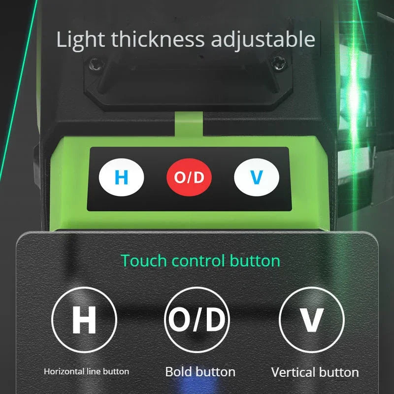 16 Lines Green Laser Level with Self-Leveling Feature - Smarsty