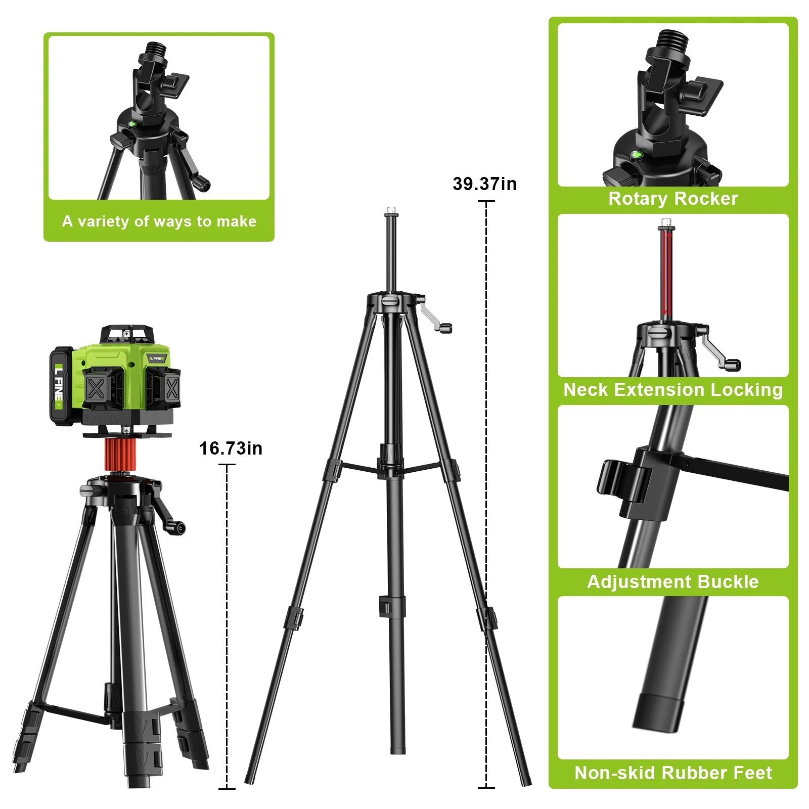Lfine 4D 16 Lines Laser Level with Tripod - Smarsty