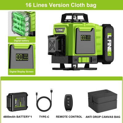 Lfine 4D 16 Lines Laser Level with Tripod - Smarsty