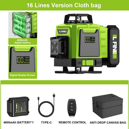 Lfine 4D 16 Lines Laser Level with Tripod - Smarsty