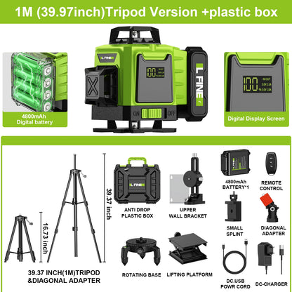 Lfine 4D 16 Lines Laser Level with Tripod - Smarsty