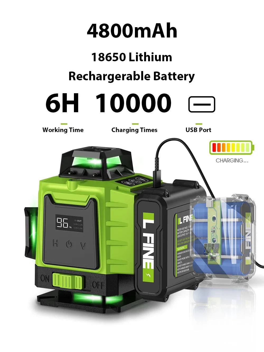 LFINE 16 Line 360 Degree Self-Leveling Laser Level - Smarsty