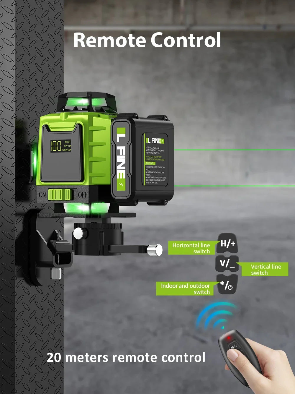 LFINE 16 Line 360 Degree Self-Leveling Laser Level - Smarsty