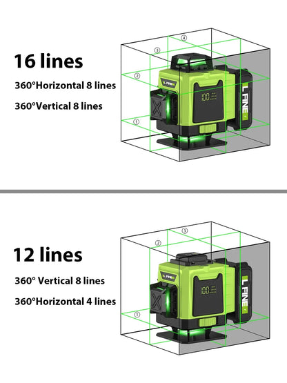 LFINE 16 Line 360 Degree Self-Leveling Laser Level - Smarsty