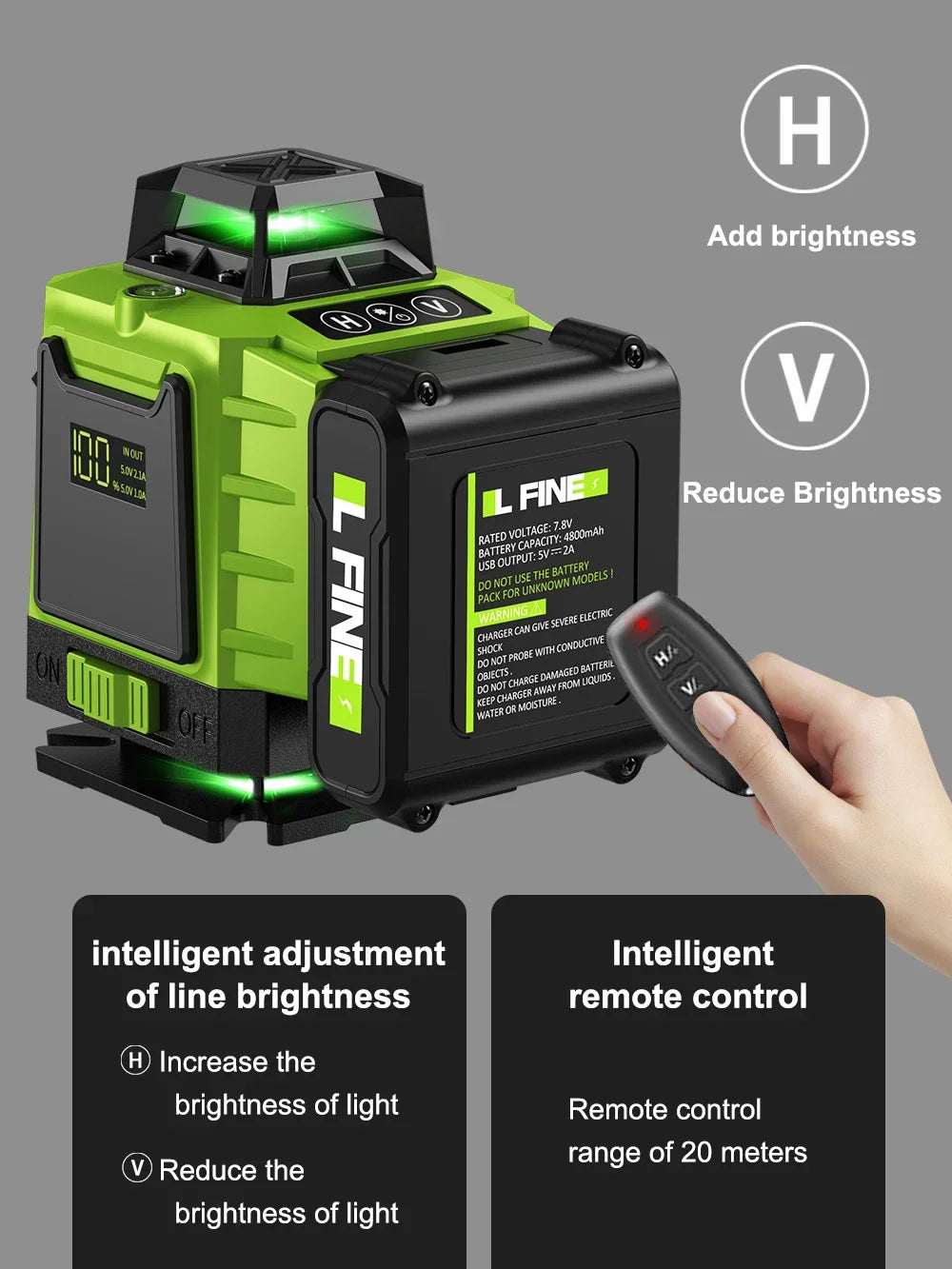 LFINE 16 Line 360 Degree Self-Leveling Laser Level - Smarsty