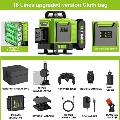 LFINE 16 Line 360 Degree Self-Leveling Laser Level - Smarsty