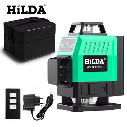 HILDA 16 Line Green Beam Laser Level with Self Leveling Feature - Smarsty