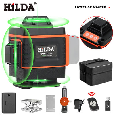 HILDA 16 Line Green Laser Level for Accurate Measurements - Smarsty