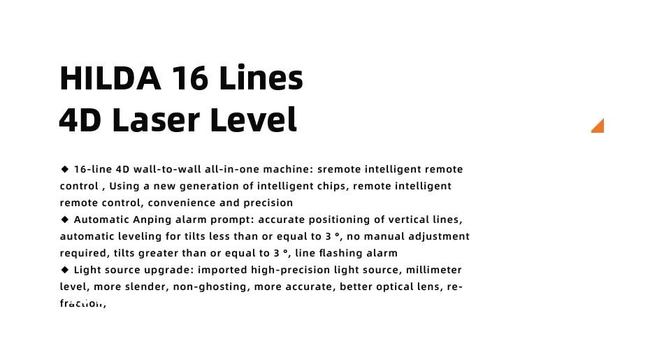 HILDA 16 Line Green Laser Level for Accurate Measurements - Smarsty