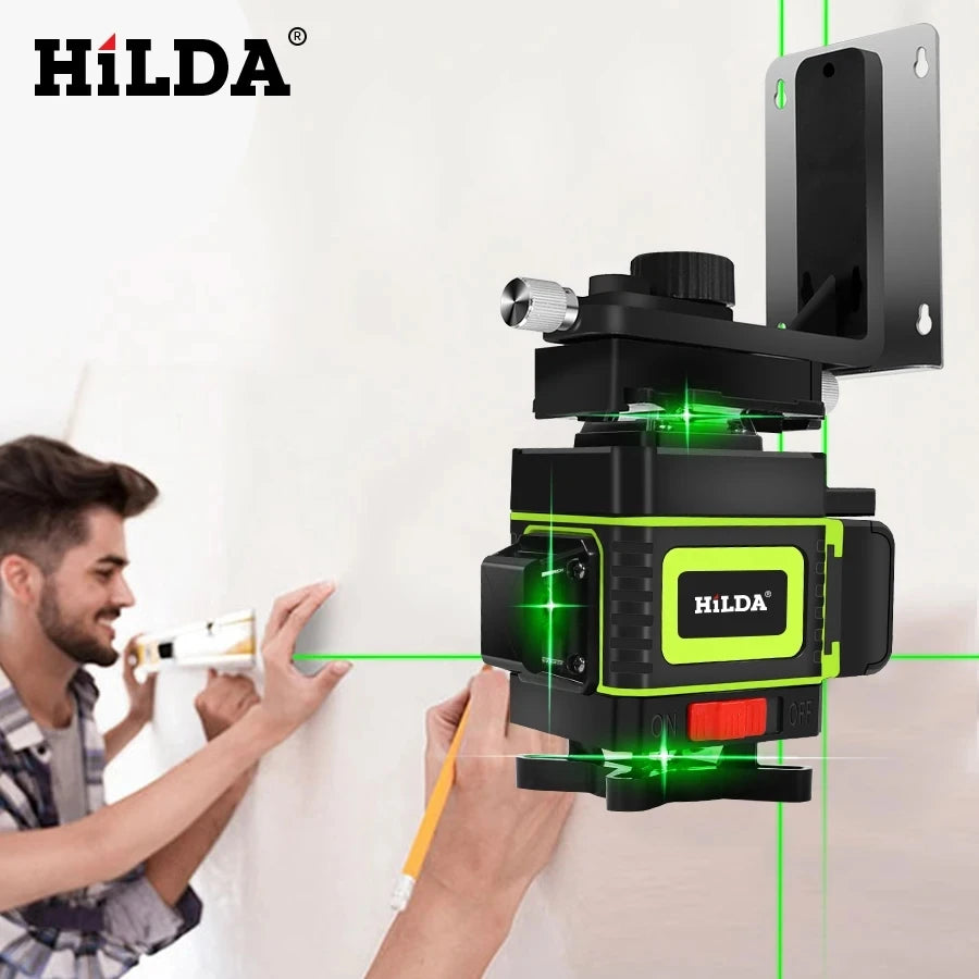 HILDA 16 Line Green Laser Level for Accurate Measurements - Smarsty