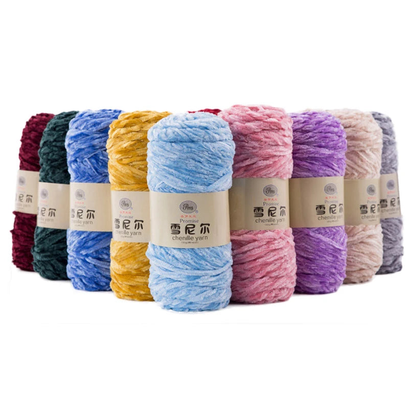 Soft Chenille Yarn for Amigurumi Projects 100% Polyester - Smarsty