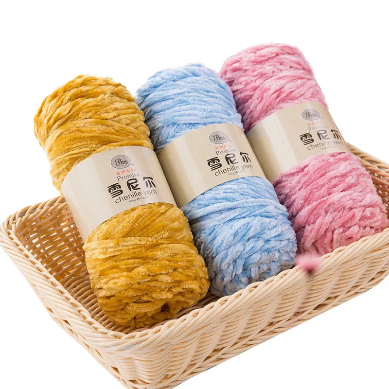 Soft Chenille Yarn for Amigurumi Projects 100% Polyester - Smarsty
