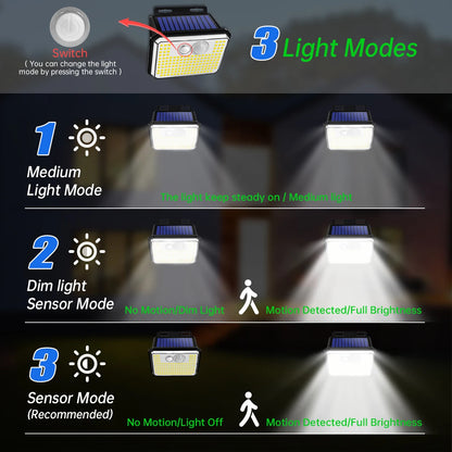 Super Bright Solar Outdoor Garden Lights with Motion Sensor - Smarsty