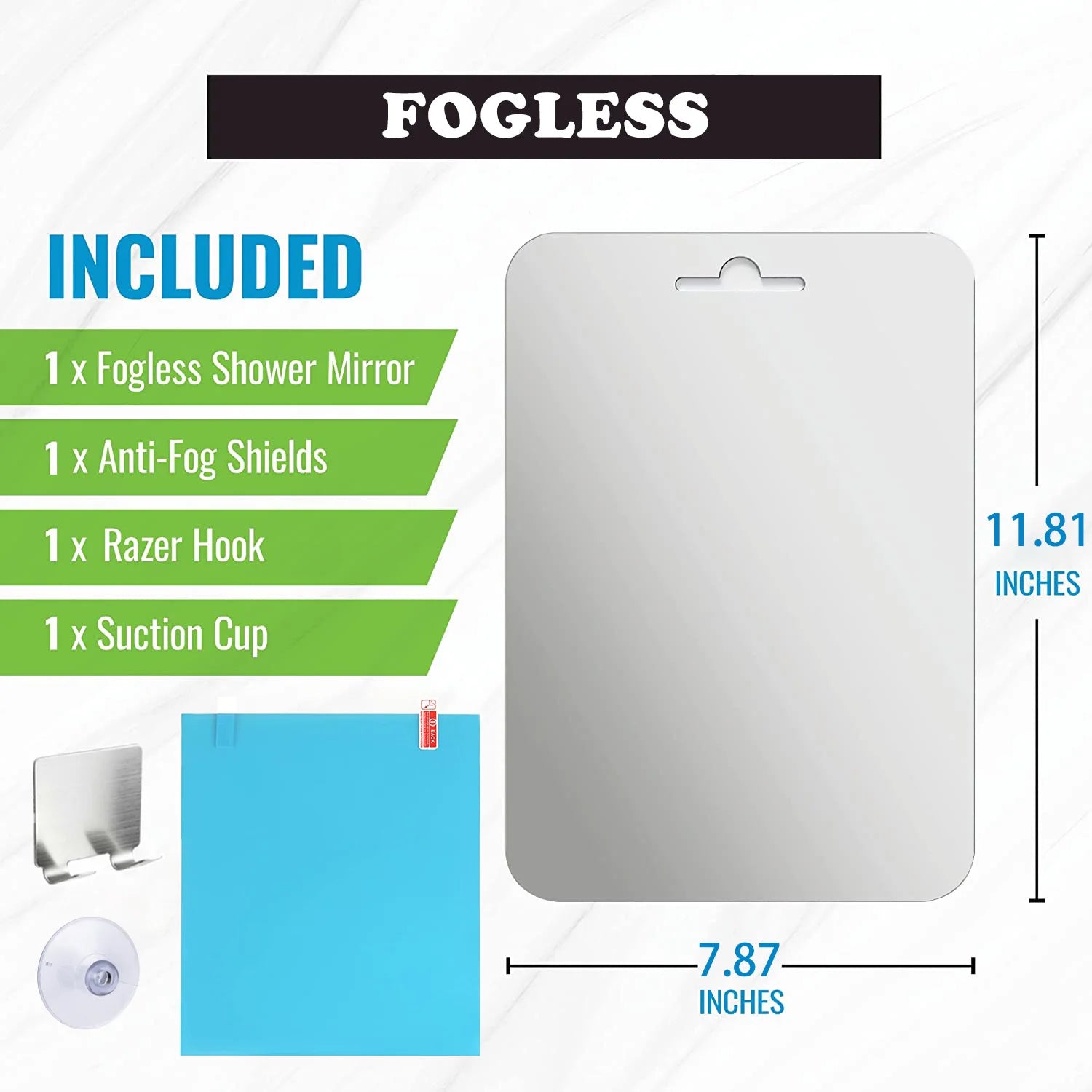Fogless Acrylic Shower Mirror for Easy Shaving - Smarsty