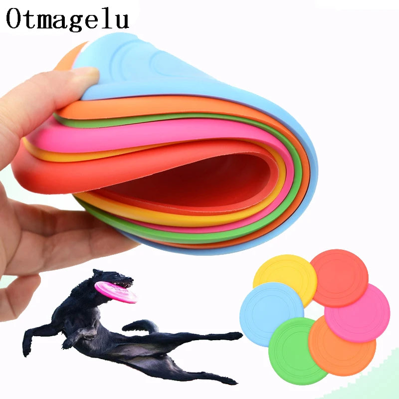 Funny Silicone Flying Saucer Dog Toy for Interactive Play - Smarsty