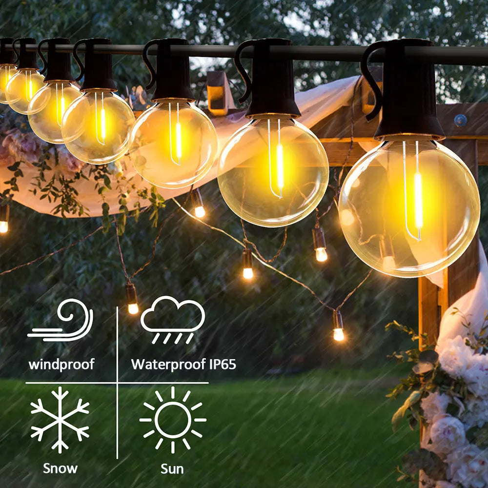 Solar String Lights Outdoor with Shatterproof Bulbs - Smarsty